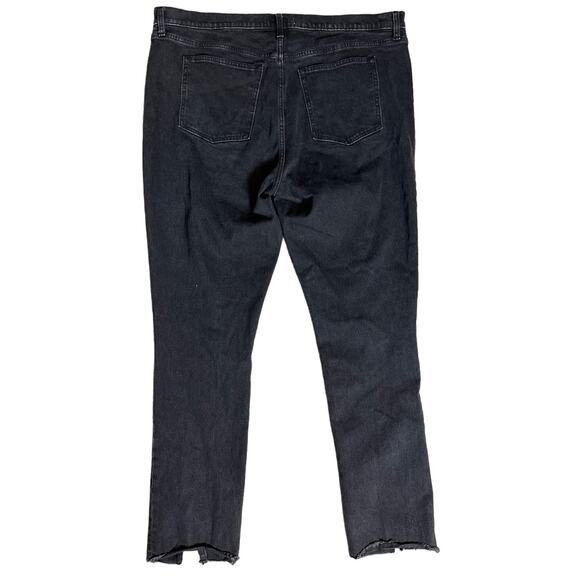 Abercrombie & Fitch Plus The Skinny High Rise Split Hem Black Jeans Size 20 Long - Picture 6 of 11